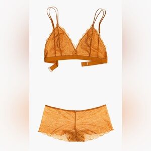Madewell Lace Liana Triangle Bralette & Lace Boyshort